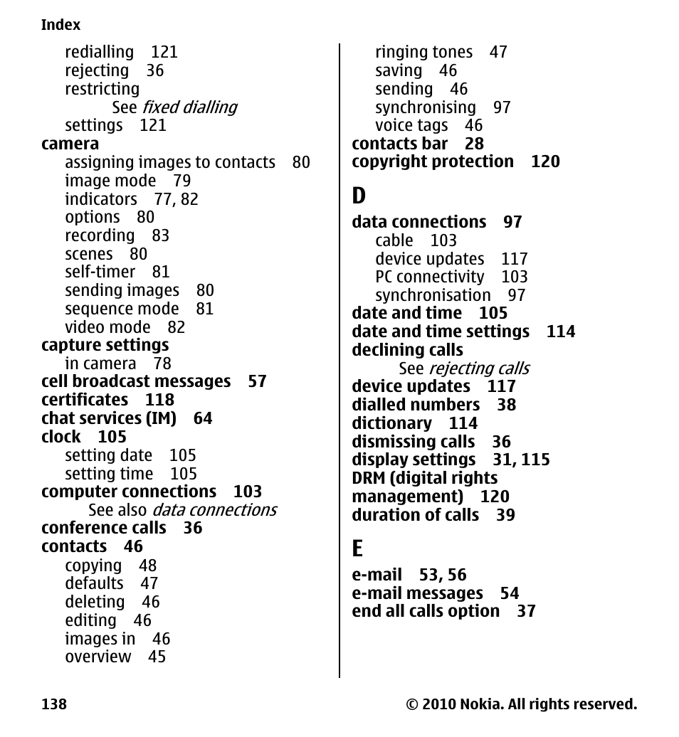 Nokia 5233 User Manual | Page 138 / 142