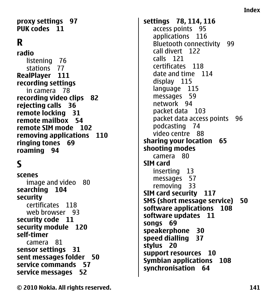 Nokia 5233 User Manual | Page 141 / 142