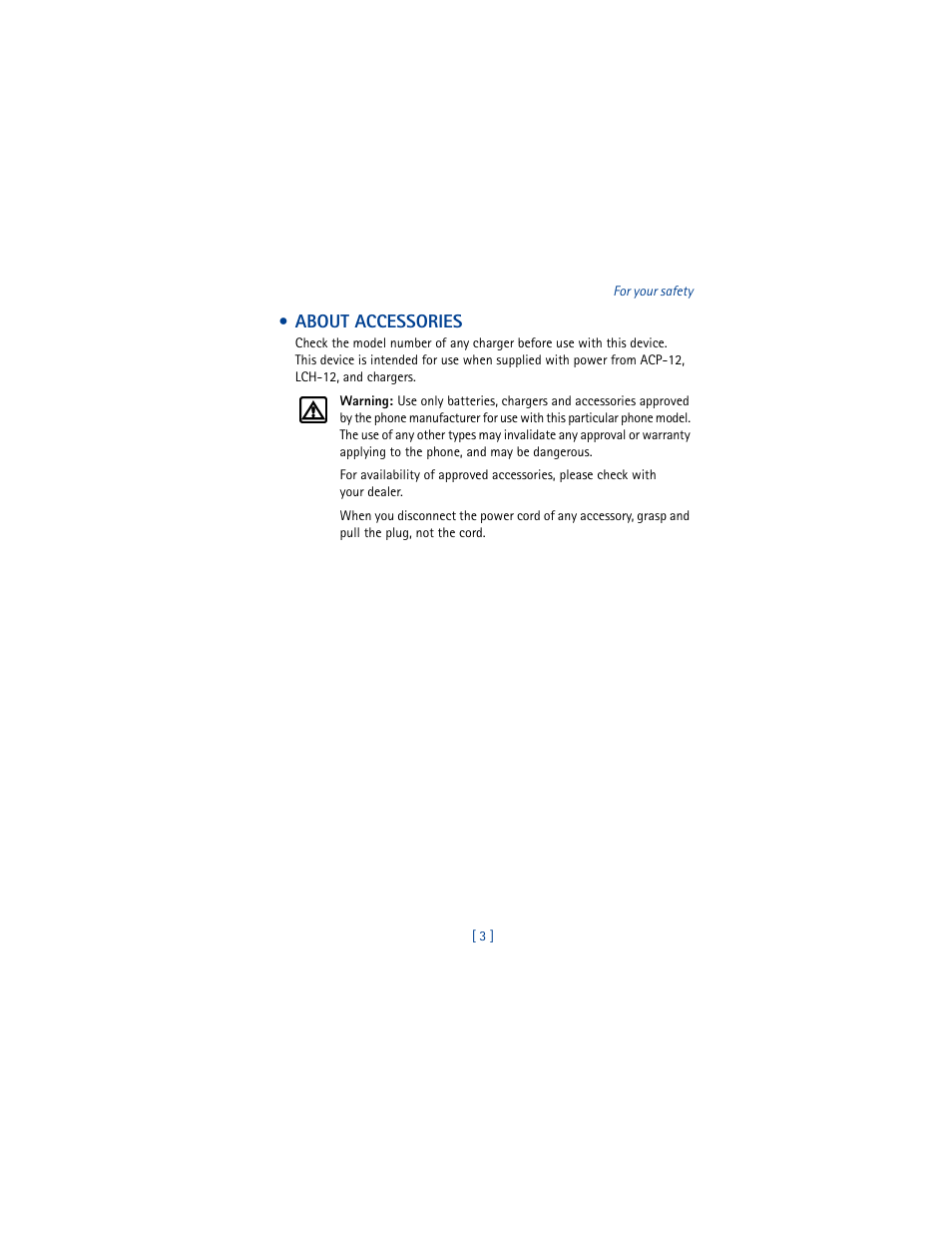 About accessories | Nokia 5100 User Manual | Page 12 / 193