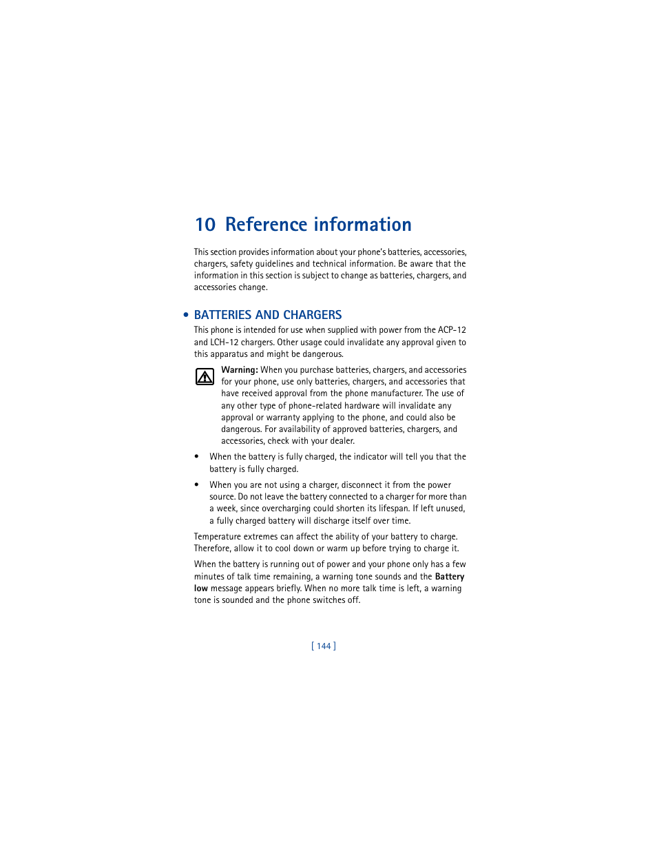 10 referenceinformation, Batteries and chargers, 10 reference information | Nokia 5100 User Manual | Page 153 / 193