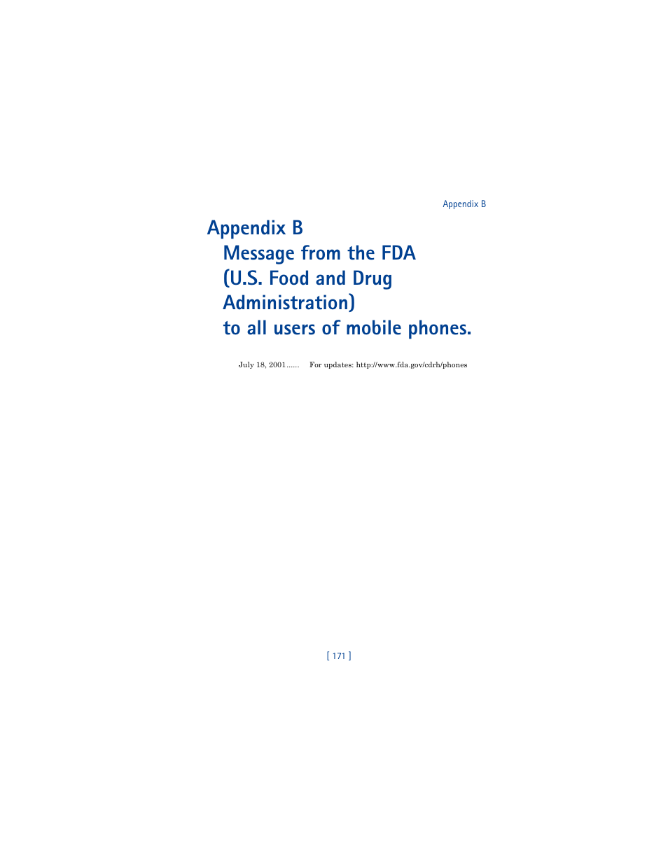 Appendix b | Nokia 5100 User Manual | Page 180 / 193