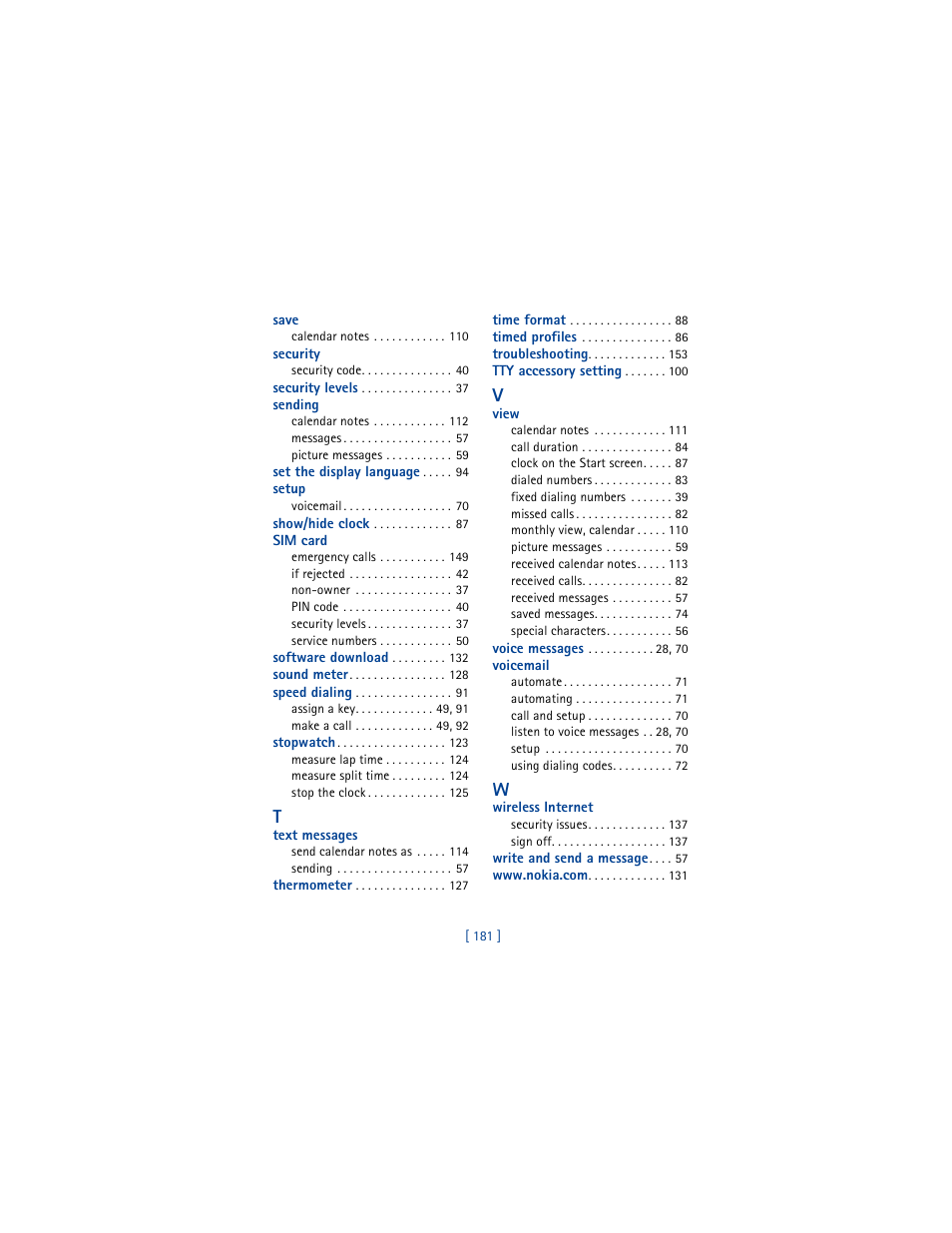 Nokia 5100 User Manual | Page 190 / 193