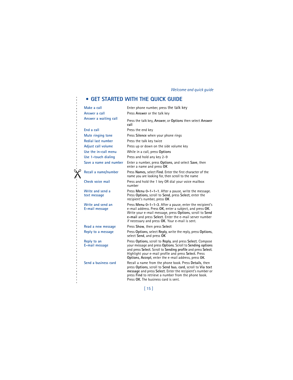 Get started with the quick guide | Nokia 5100 User Manual | Page 24 / 193