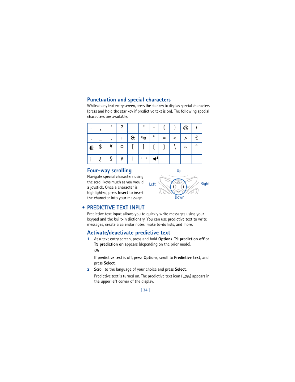 Predictive text input, Set a timed profile | Nokia 5100 User Manual | Page 43 / 193