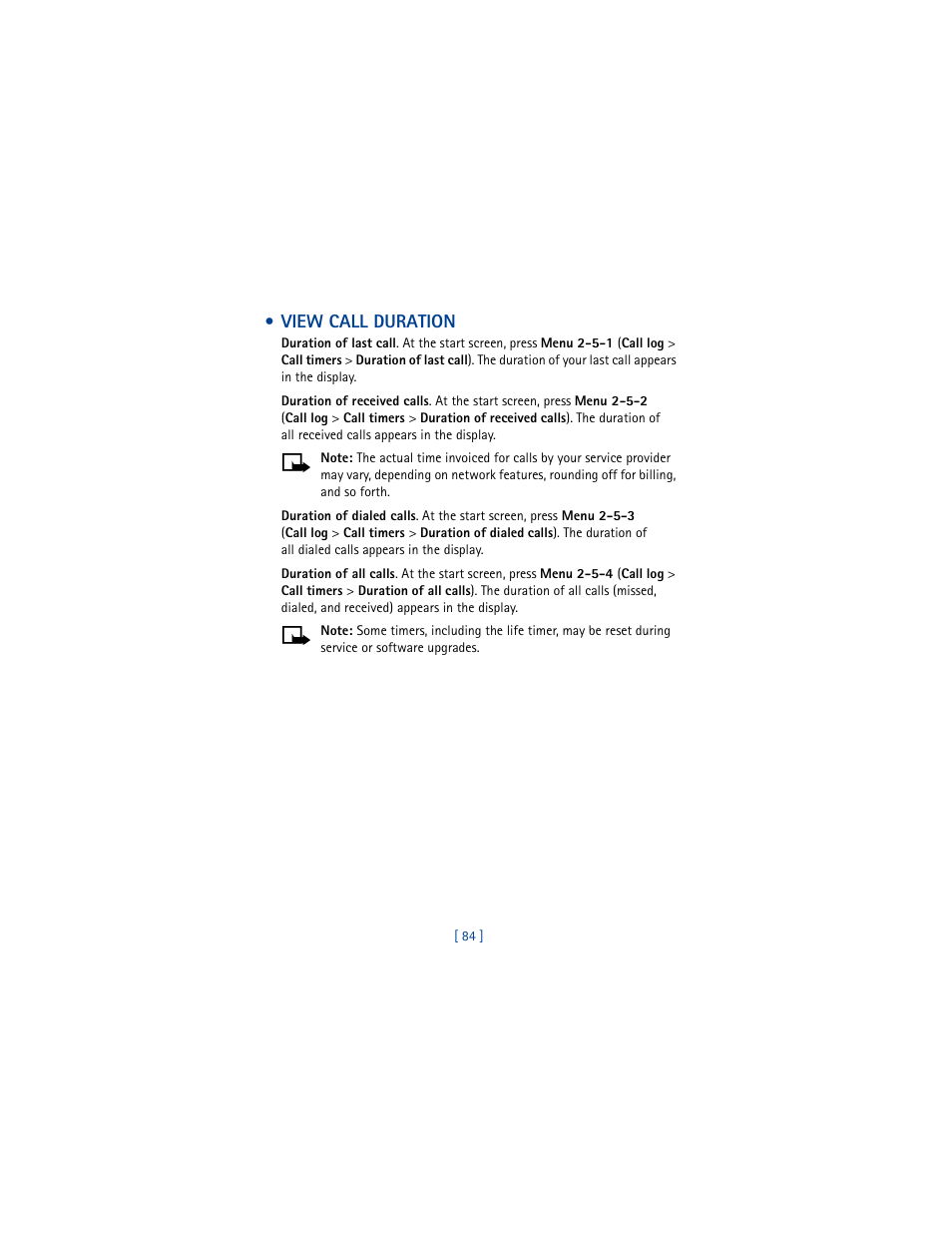 View call duration | Nokia 5100 User Manual | Page 93 / 193