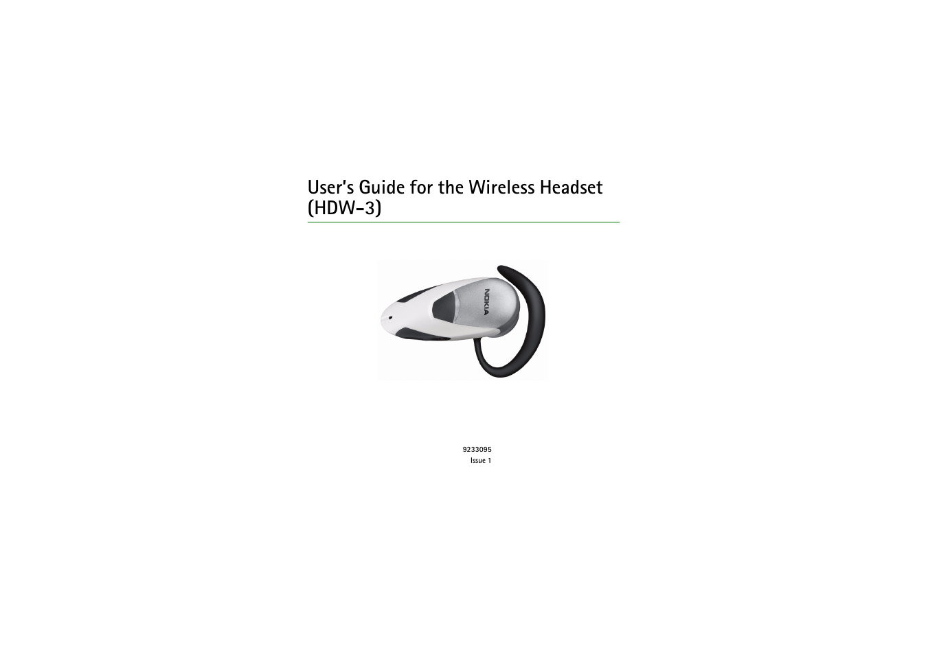 Nokia HDW-3 User Manual | 26 pages