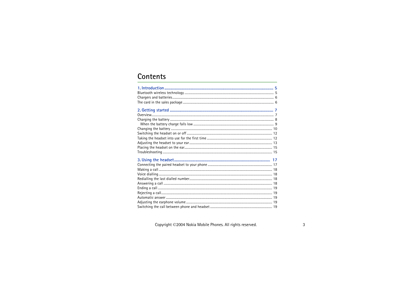 Nokia HDW-3 User Manual | Page 3 / 26