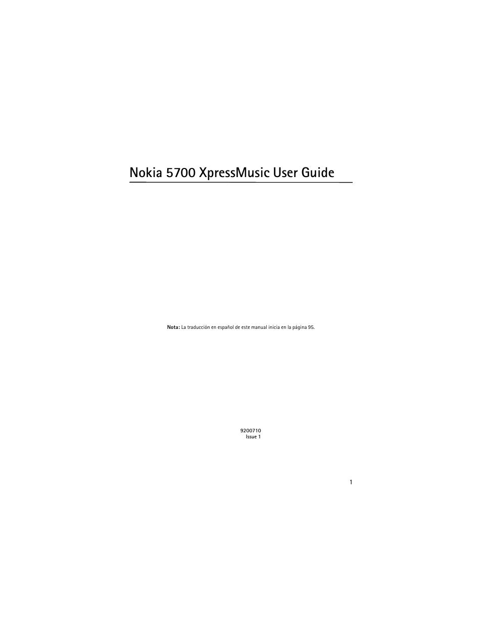 Nokia 5700 xpressmusic user guide | Nokia 5700 User Manual | Page 2 / 201
