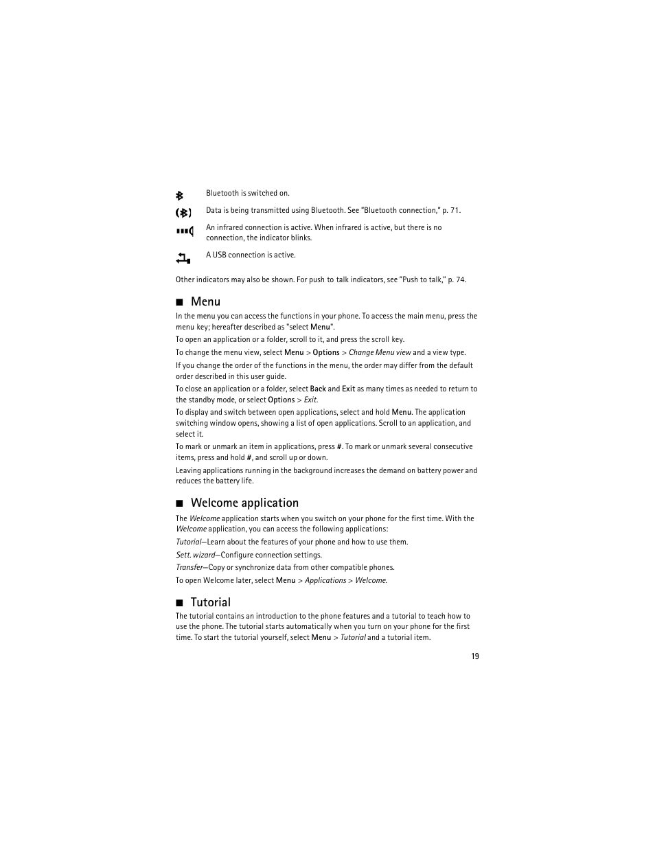 Menu, Welcome application, Tutorial | Menu welcome application tutorial | Nokia 5700 User Manual | Page 20 / 201