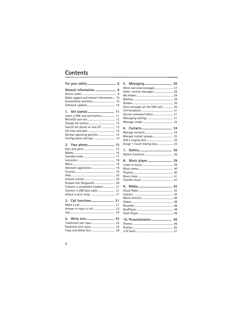 Nokia 5700 User Manual | Page 5 / 201
