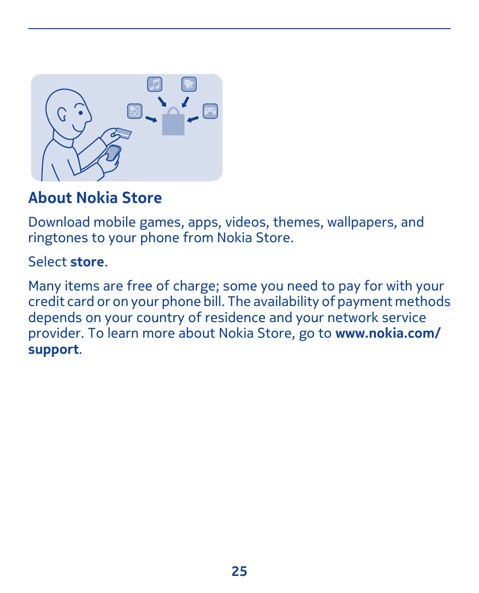 About nokia store | Nokia 311 User Manual | Page 25 / 132