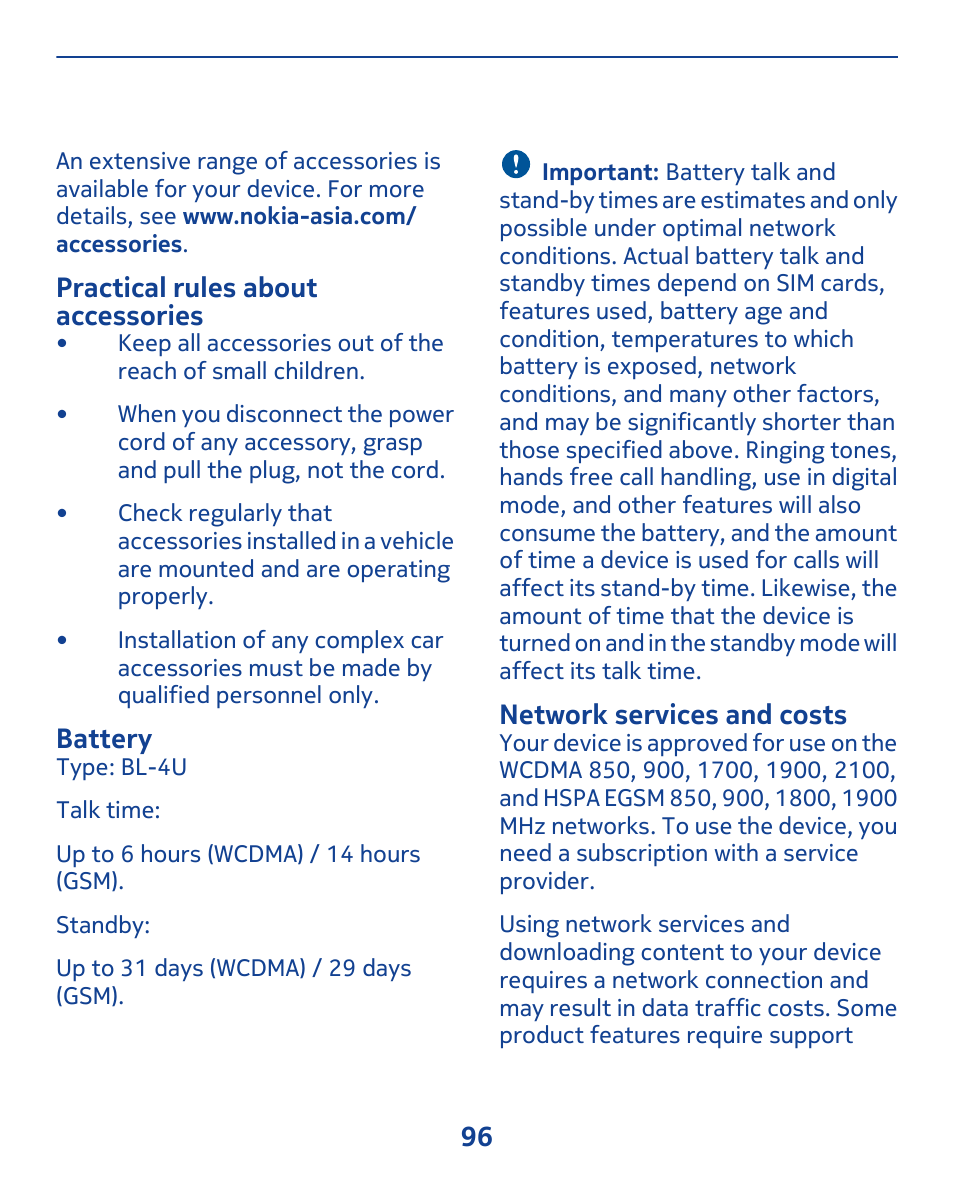 Nokia 311 User Manual | Page 96 / 132