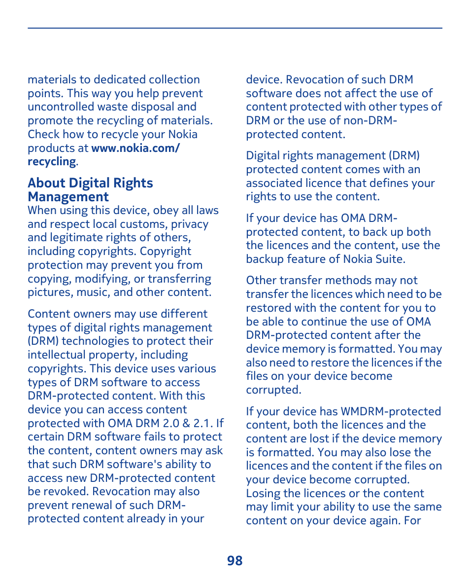 Nokia 311 User Manual | Page 98 / 132