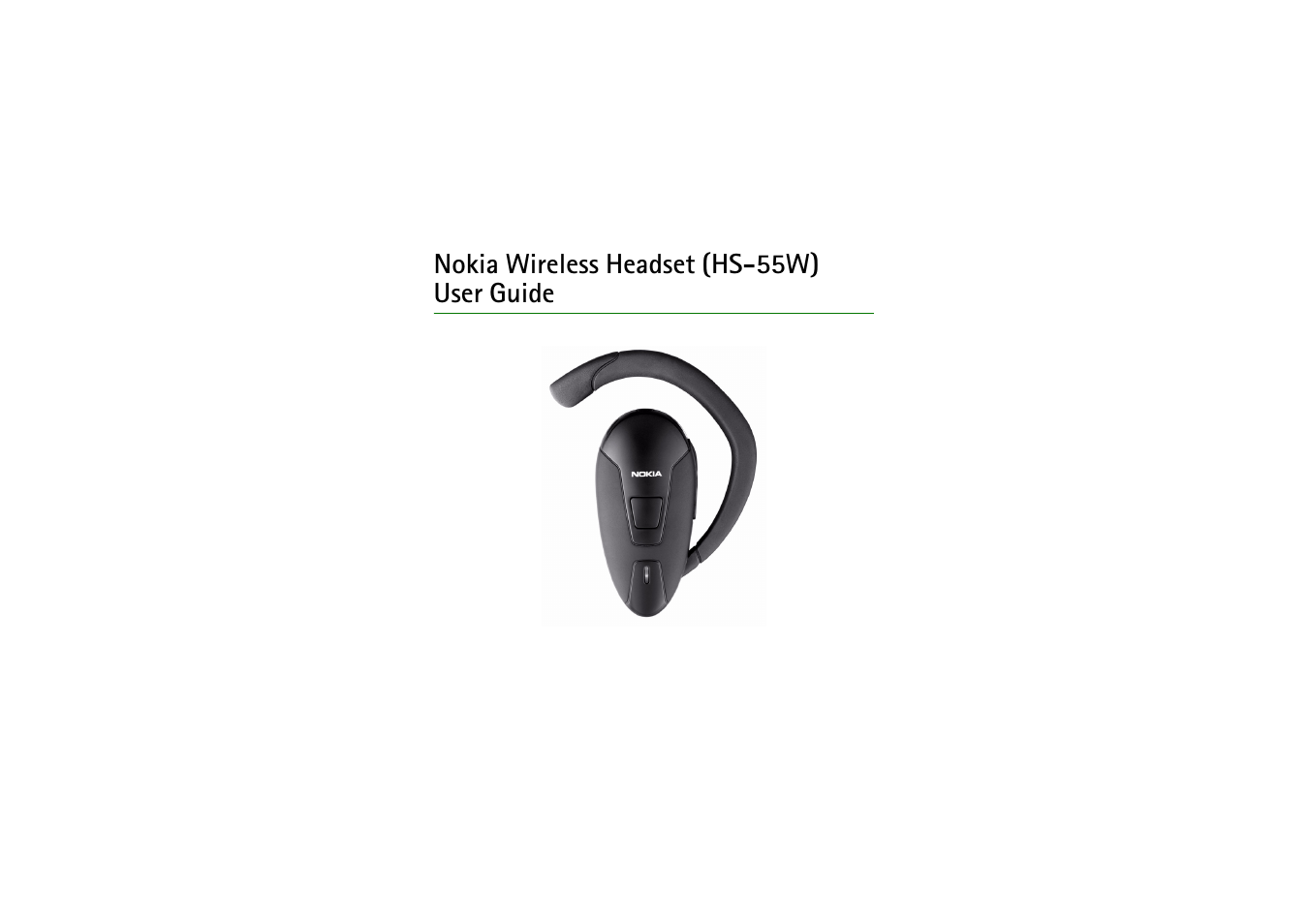 Nokia HS-55W User Manual | 16 pages