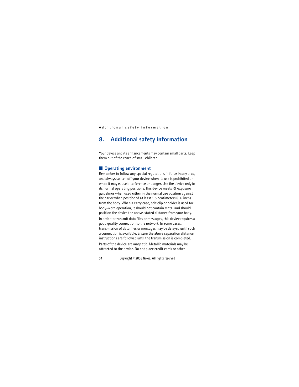 Additional safety information | Nokia 1110i  EN User Manual | Page 47 / 57