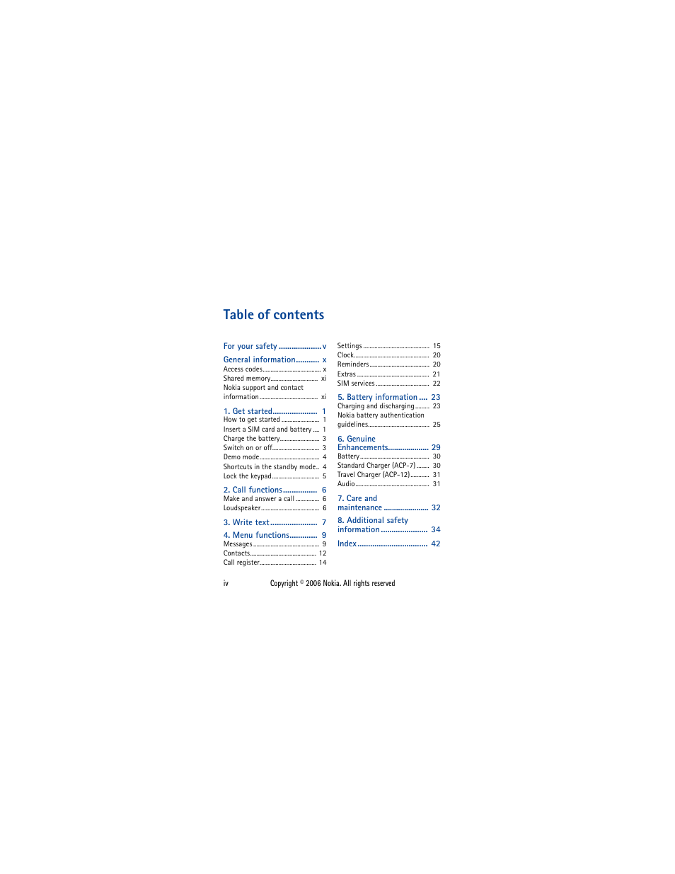 Nokia 1110i  EN User Manual | Page 5 / 57