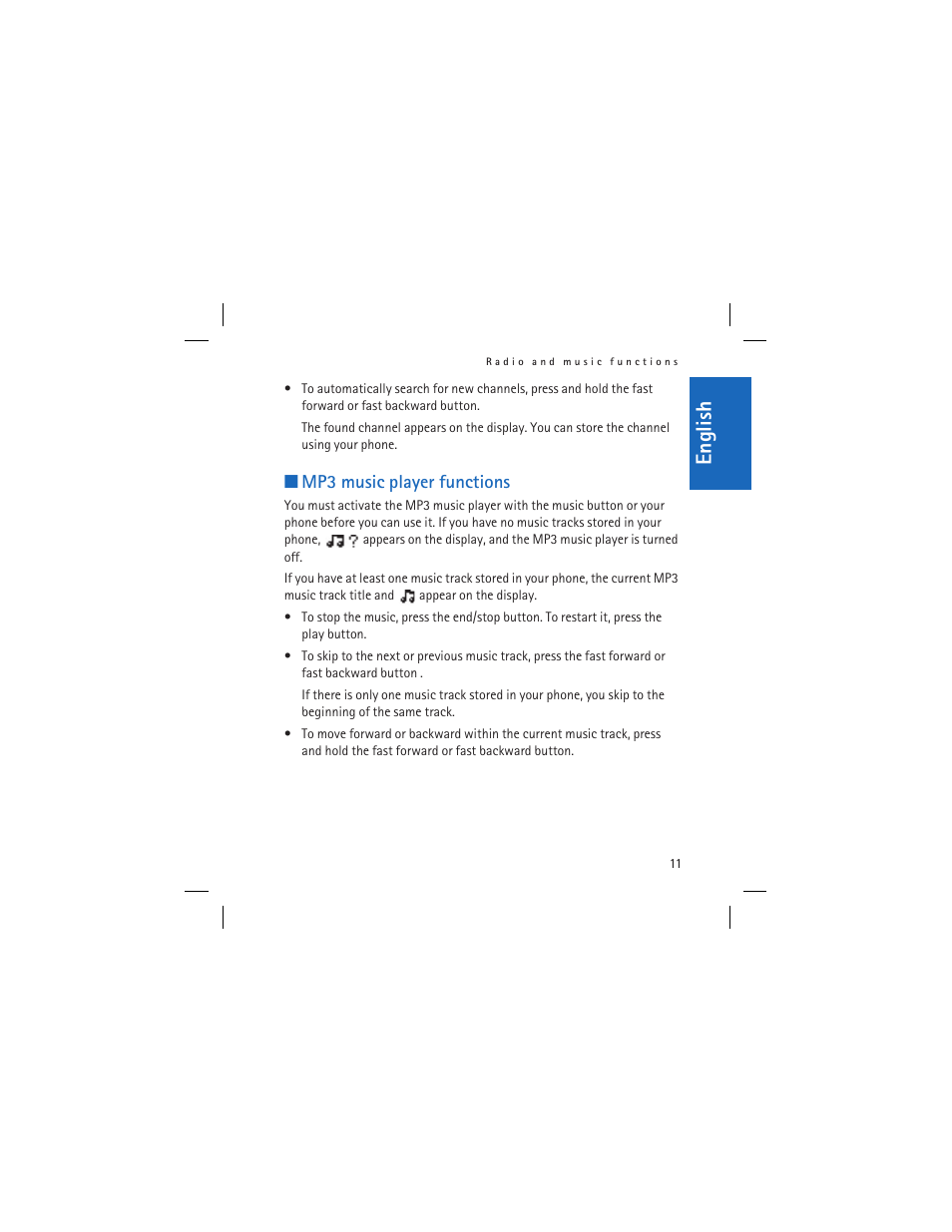 English | Nokia HS-6 User Manual | Page 11 / 48