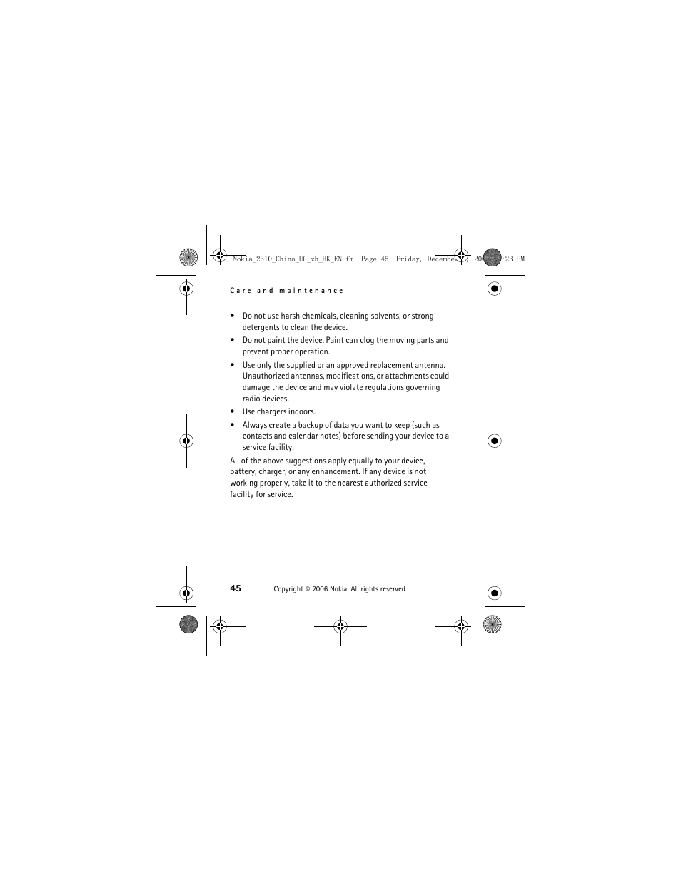 Nokia 2310 User Manual | Page 46 / 58