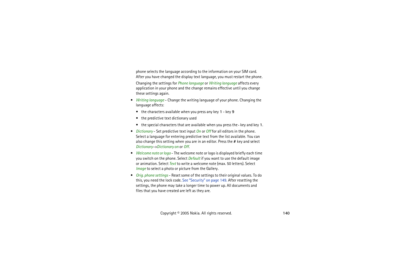 Nokia 3230 User Manual | Page 140 / 210