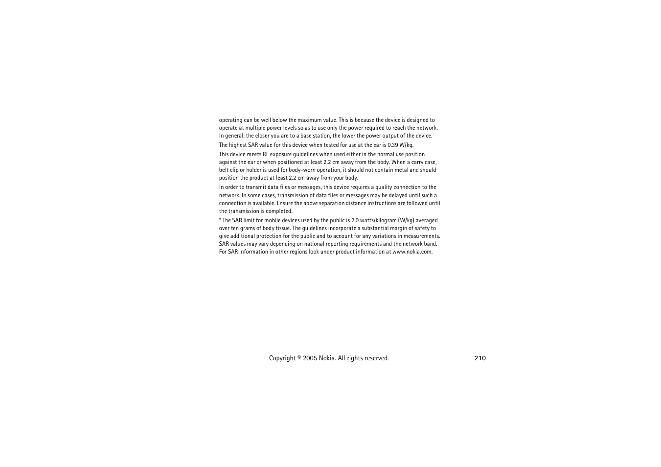 Nokia 3230 User Manual | Page 210 / 210