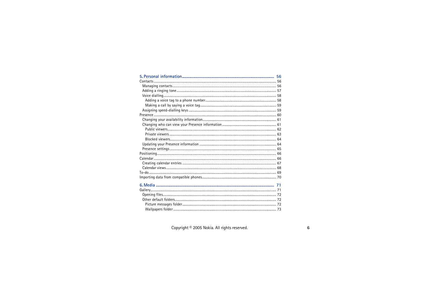 Nokia 3230 User Manual | Page 6 / 210