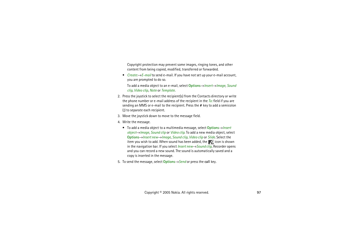 Nokia 3230 User Manual | Page 97 / 210