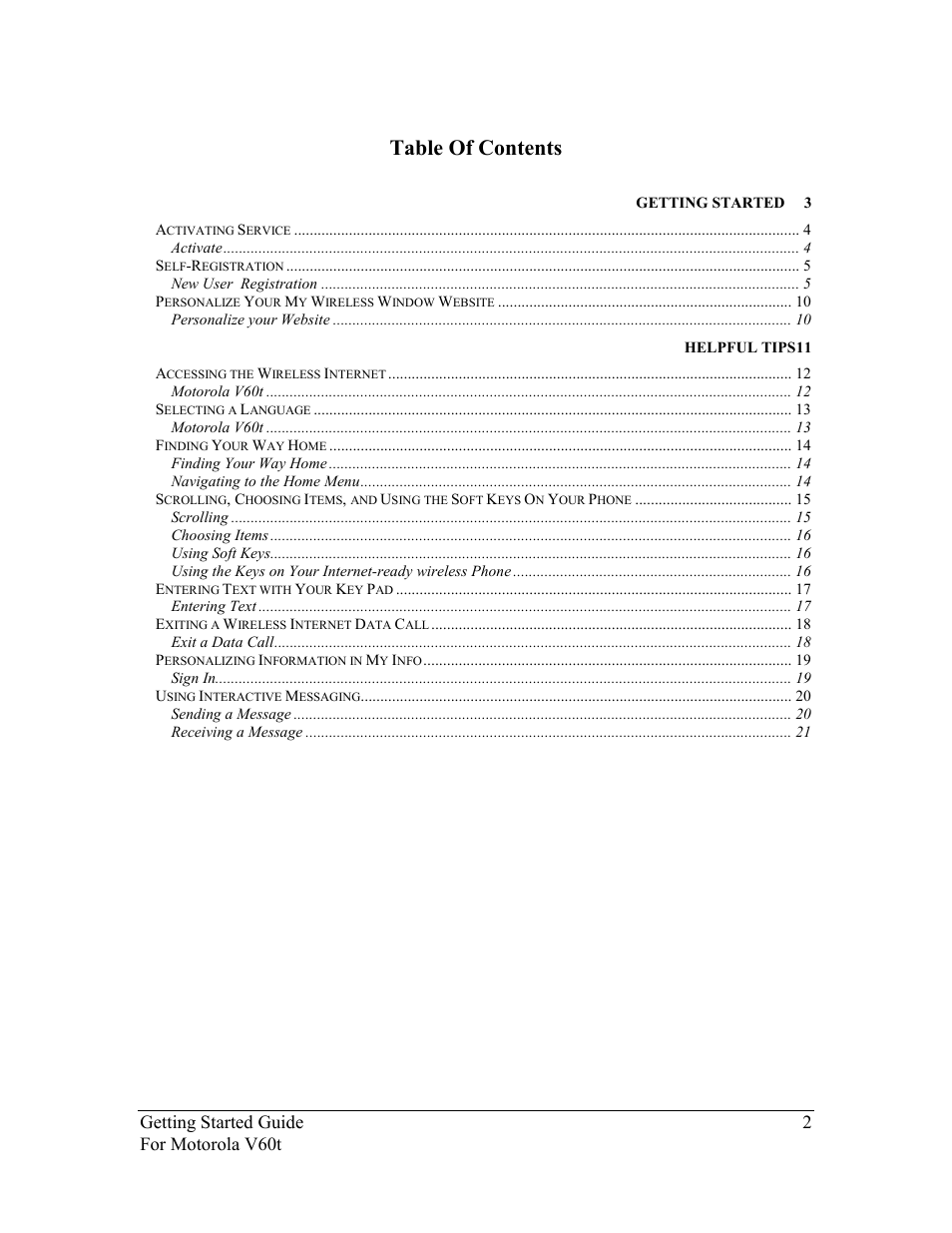 Nokia Motorola User Manual | Page 3 / 23