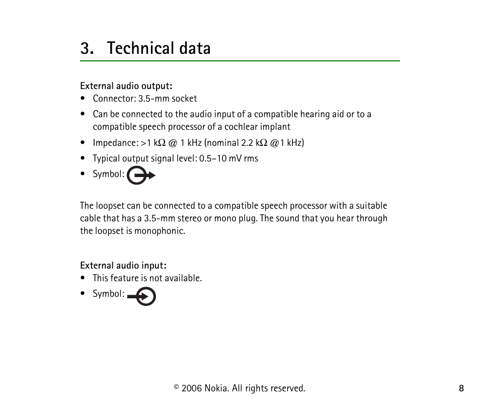 Technical data | Nokia LPS-4 User Manual | Page 8 / 9