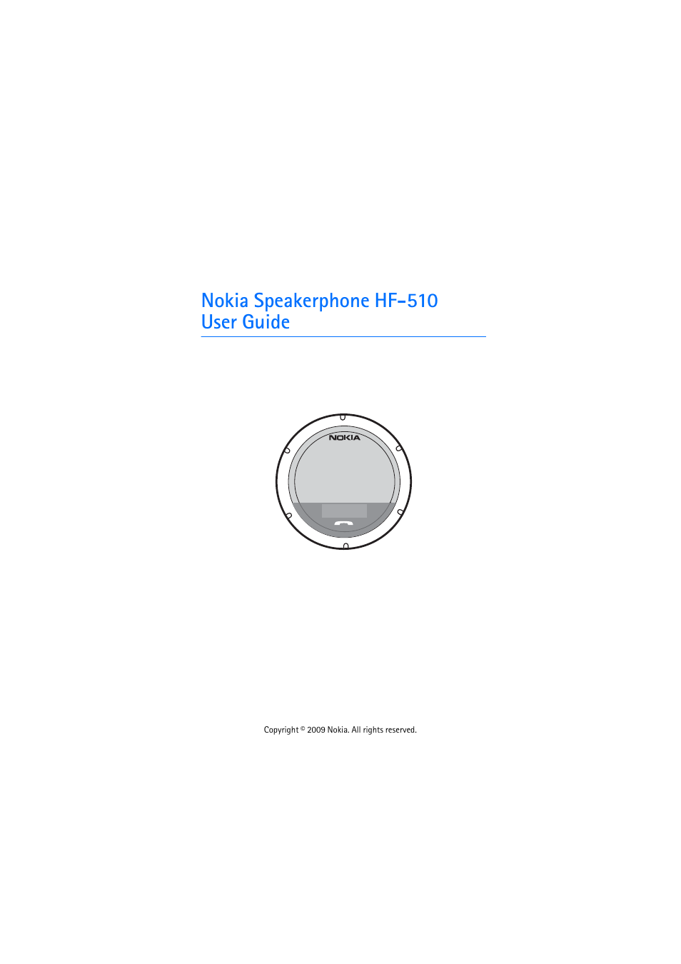 Nokia HF-510 User Manual | 20 pages