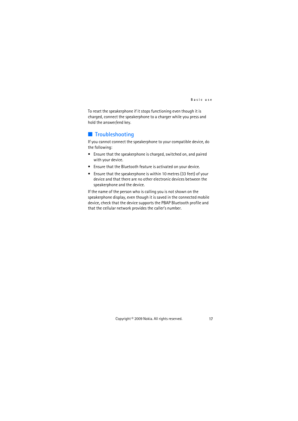 Troubleshooting | Nokia HF-510 User Manual | Page 17 / 20