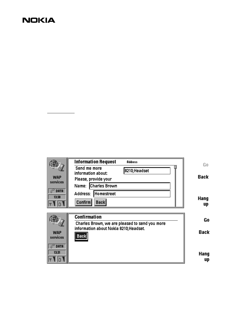 Input fields | Nokia 9110i User Manual | Page 24 / 26