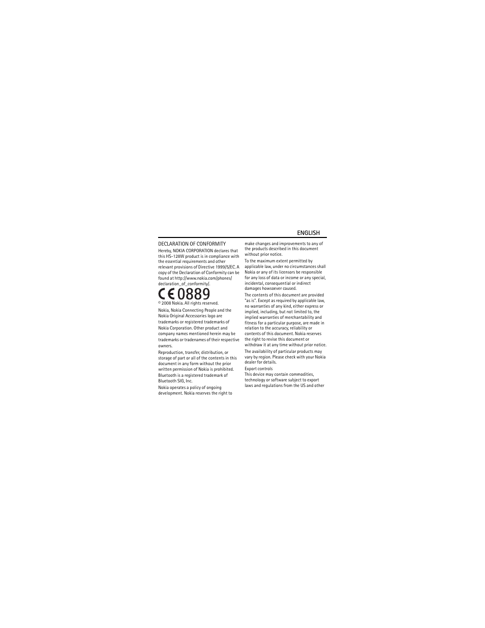 Nokia BH-606 User Manual | Page 2 / 9