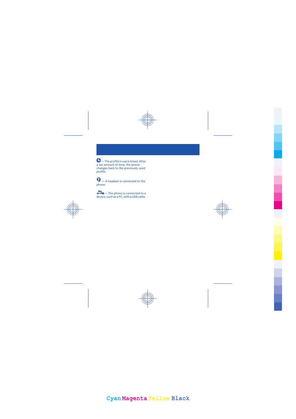Cyan, Cyan magenta magenta yellow yellow black black | Nokia 203 User Manual | Page 12 / 51