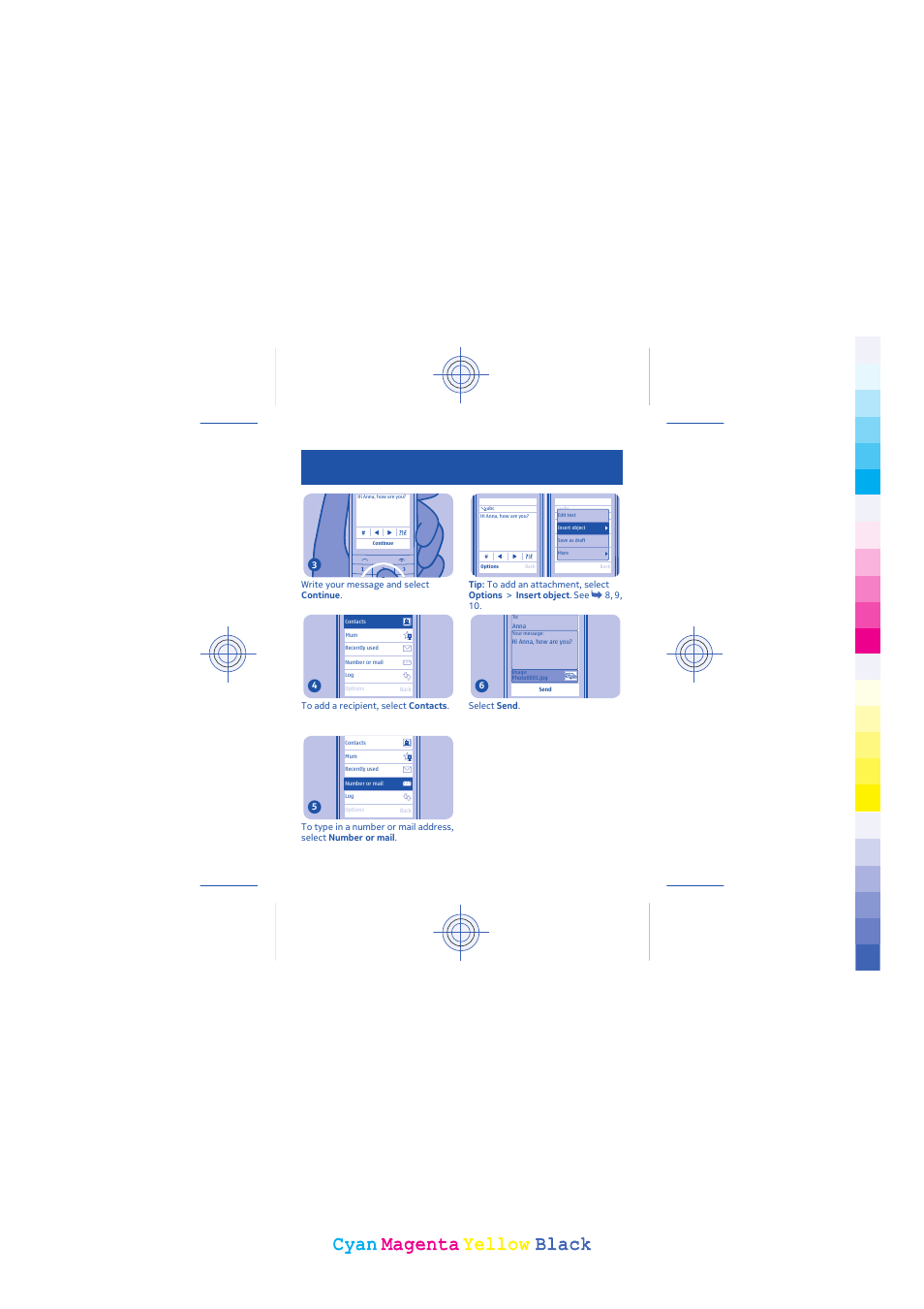 Cyan, Cyan magenta magenta yellow yellow black black | Nokia 203 User Manual | Page 17 / 51