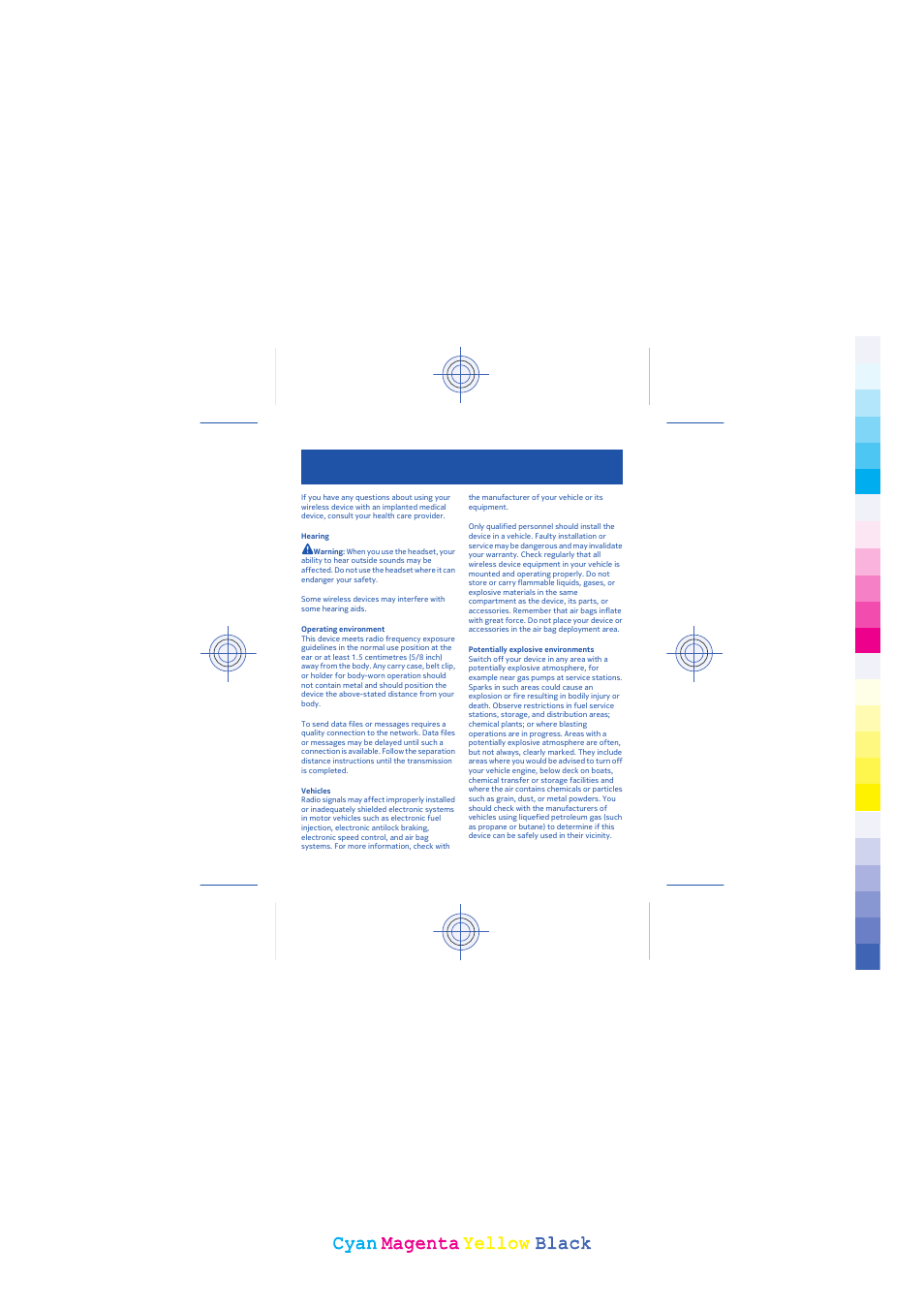 Cyan, Cyan magenta magenta yellow yellow black black | Nokia 203 User Manual | Page 48 / 51