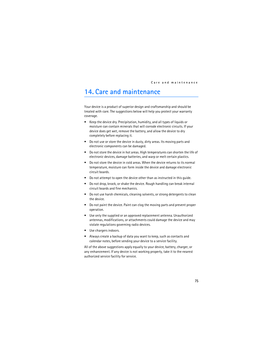 Care and maintenance | Nokia 3155i User Manual | Page 76 / 85