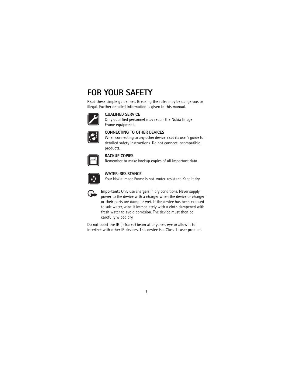 For your safety | Nokia SU-4 User Manual | Page 5 / 24