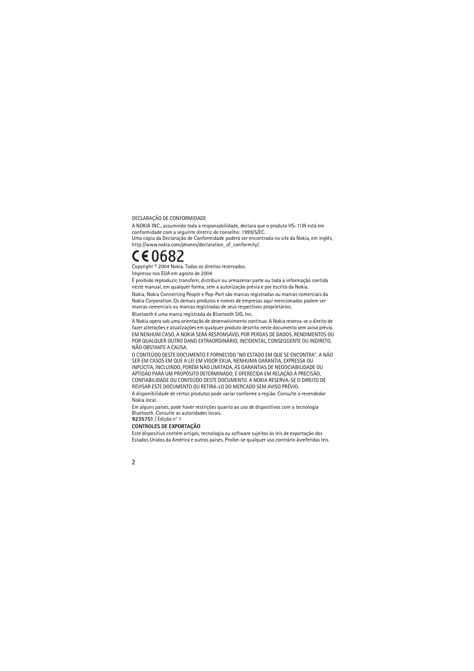 Nokia (HS-11W) User Manual | Page 42 / 84