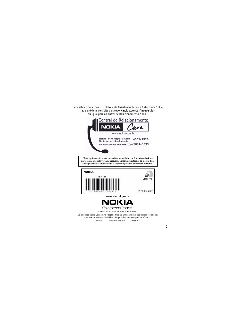 Nokia (HS-11W) User Manual | Page 43 / 84