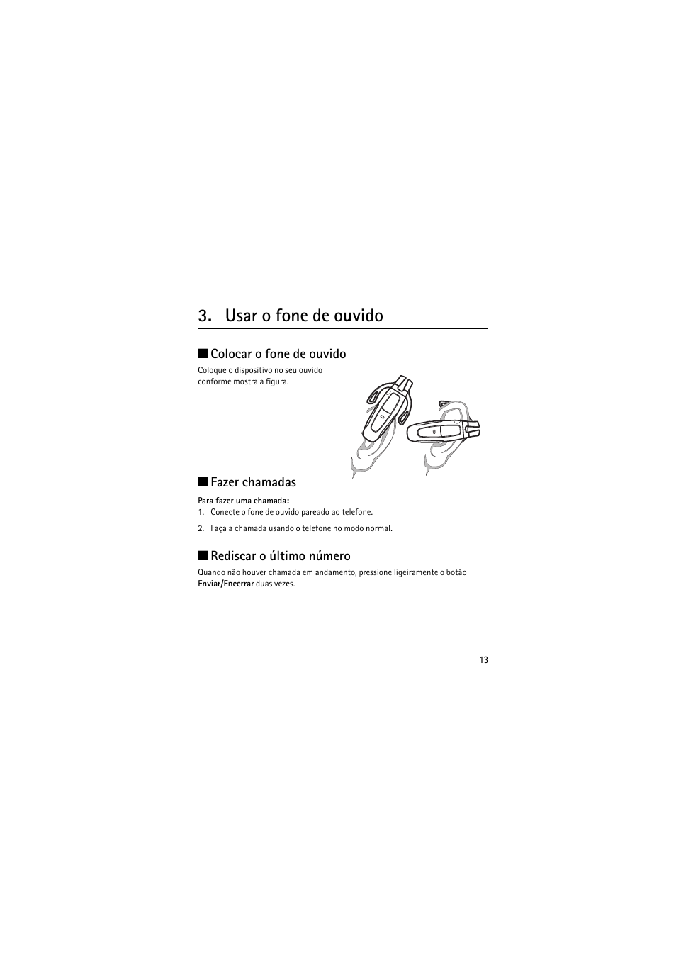 Usar o fone de ouvido | Nokia (HS-11W) User Manual | Page 53 / 84