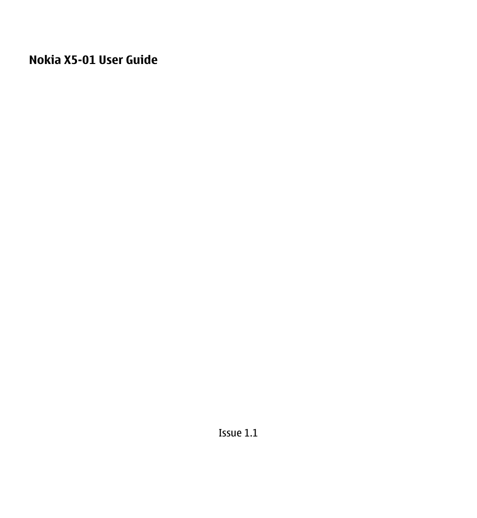 Nokia X5-01 User Manual | 130 pages