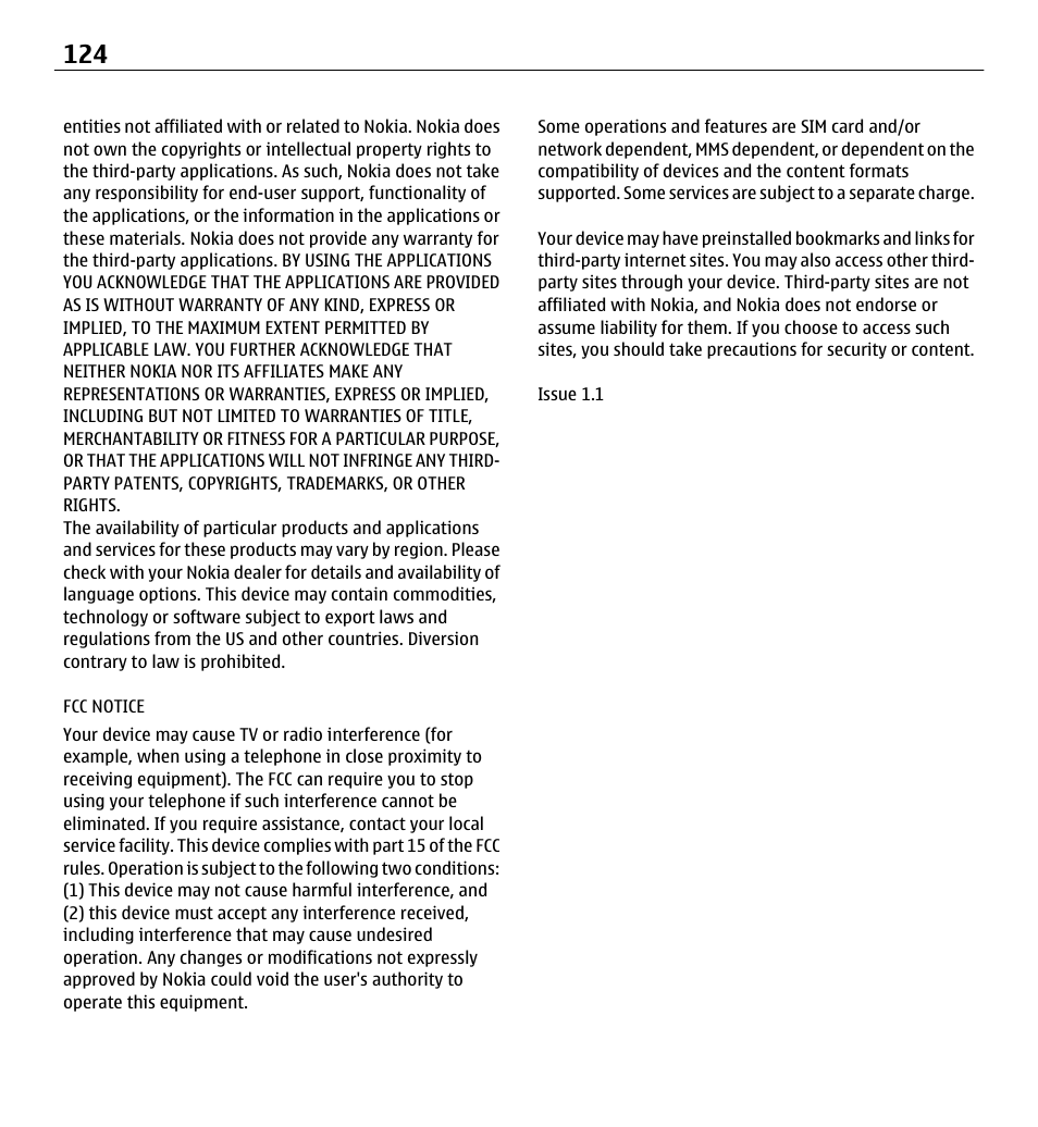 Nokia X5-01 User Manual | Page 124 / 130