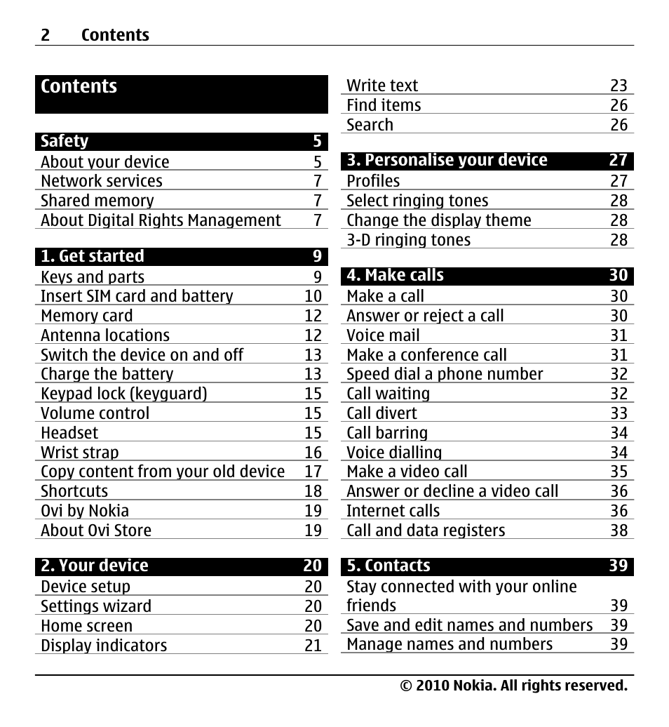 Nokia X5-01 User Manual | Page 2 / 130