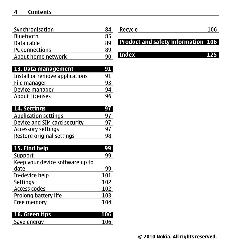 Nokia X5-01 User Manual | Page 4 / 130