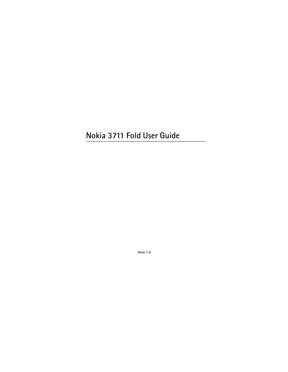 Nokia 3711 User Manual | 138 pages