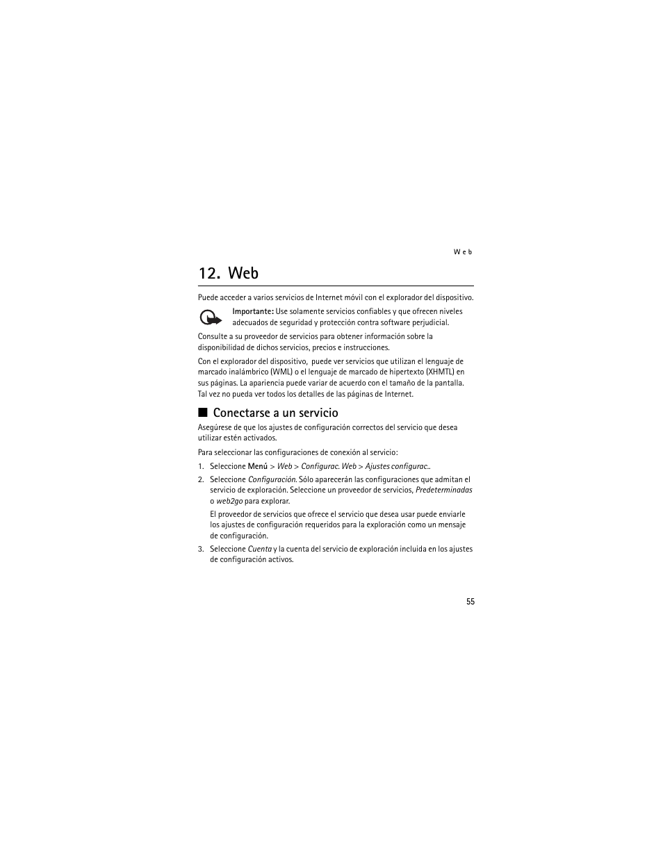 Conectarse a un servicio | Nokia 3711 User Manual | Page 120 / 138