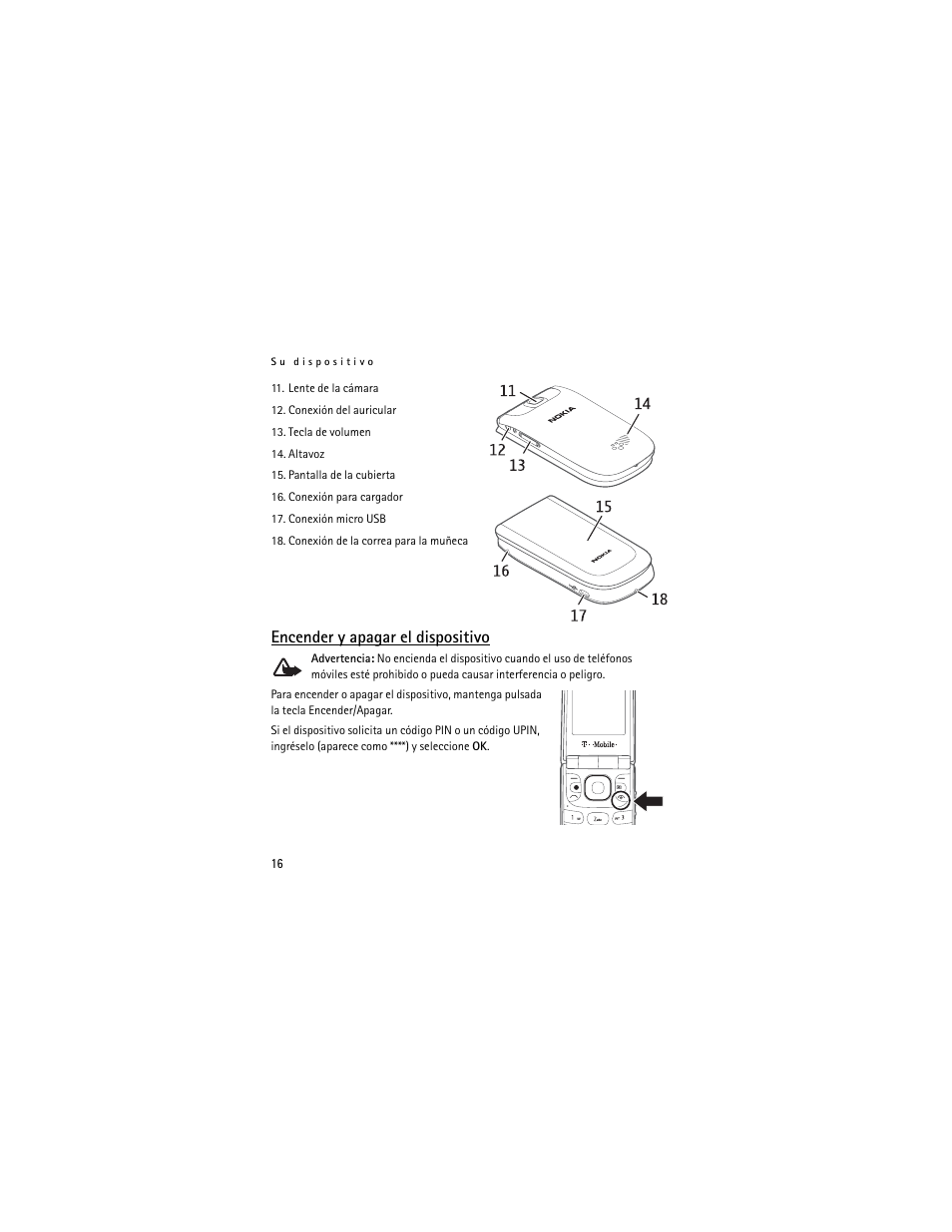 Encender y apagar el dispositivo | Nokia 3711 User Manual | Page 81 / 138