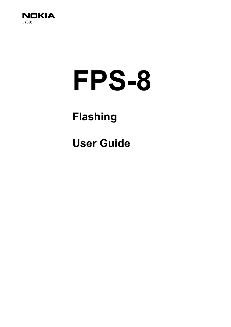 Nokia FPS-8 User Manual | 30 pages