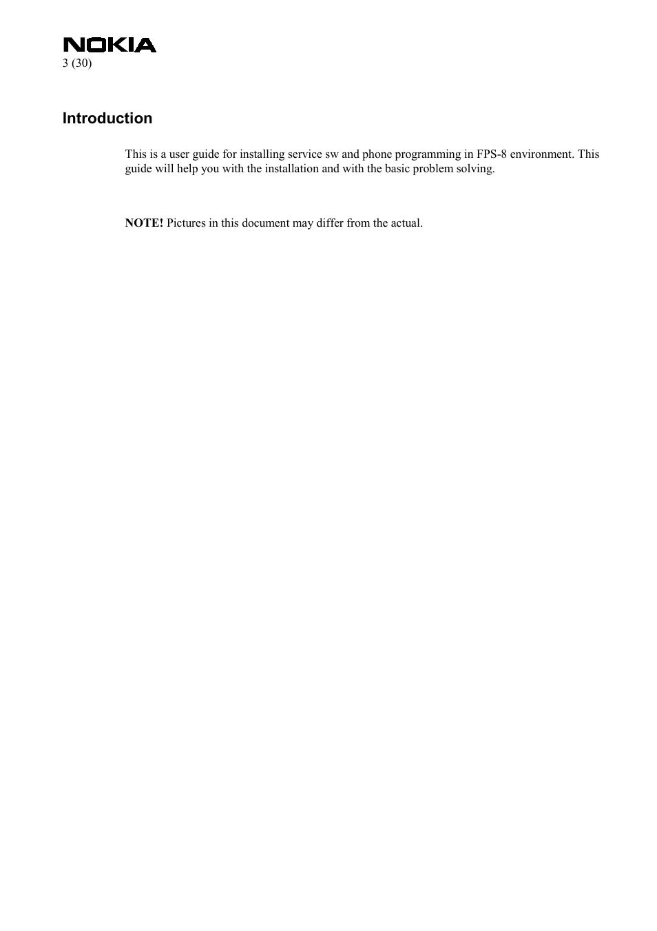 Introduction 3, Introduction | Nokia FPS-8 User Manual | Page 3 / 30