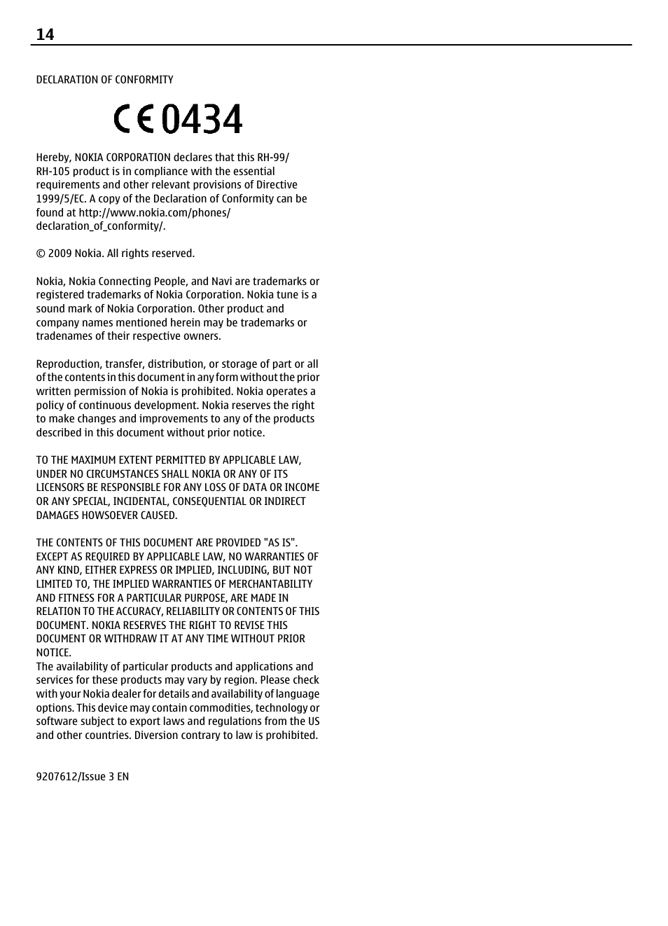 Nokia 1208 EN User Manual | Page 14 / 14